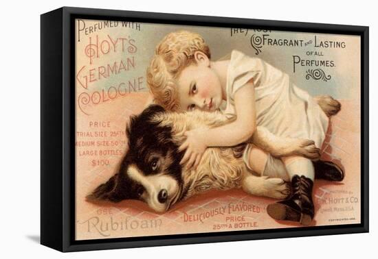 Hoytes Cologne, Dogs, Womens, USA, 1890-null-Framed Stretched Canvas