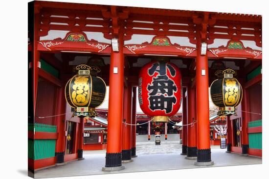 Hozomon Gate at Sensoji Asakusa Temple-coward_lion-Stretched Canvas