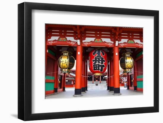 Hozomon Gate at Sensoji Asakusa Temple-coward_lion-Framed Photographic Print