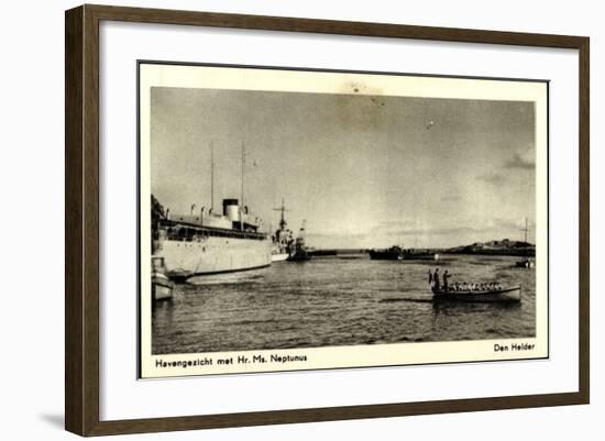 Hr. Ms. Neptunus, Dampfschiff Am Hafen, Motorboot-null-Framed Giclee Print