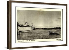 Hr. Ms. Neptunus, Dampfschiff Am Hafen, Motorboot-null-Framed Giclee Print