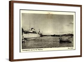 Hr. Ms. Neptunus, Dampfschiff Am Hafen, Motorboot-null-Framed Giclee Print