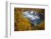 Hraunfossar waterfall in autumn, Iceland, September 2013.-David Allemand-Framed Photographic Print