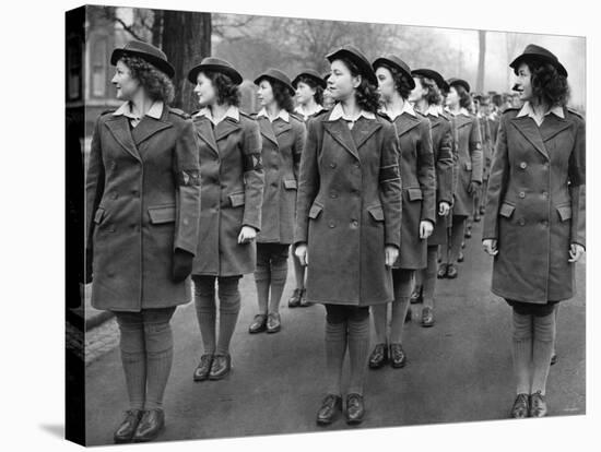 HRH Princess Elizabeth Visits Members of the Womens Land Army at Bedford-null-Stretched Canvas