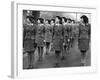 HRH Princess Elizabeth Visits Members of the Womens Land Army at Bedford-null-Framed Photographic Print