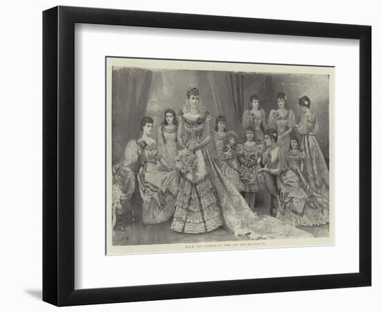 Hrh the Duchess of York and Her Bridesmaids-Arthur Hopkins-Framed Giclee Print