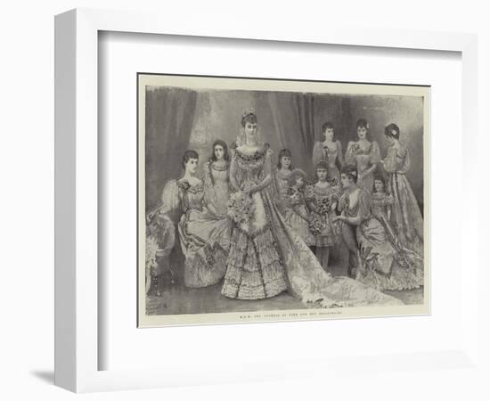 Hrh the Duchess of York and Her Bridesmaids-Arthur Hopkins-Framed Giclee Print