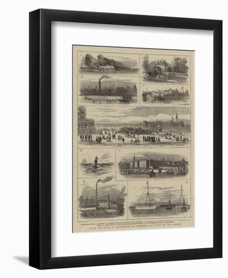 Hrh the Duke of Edinburgh at Liverpool, Jottings on the Mersey-null-Framed Premium Giclee Print