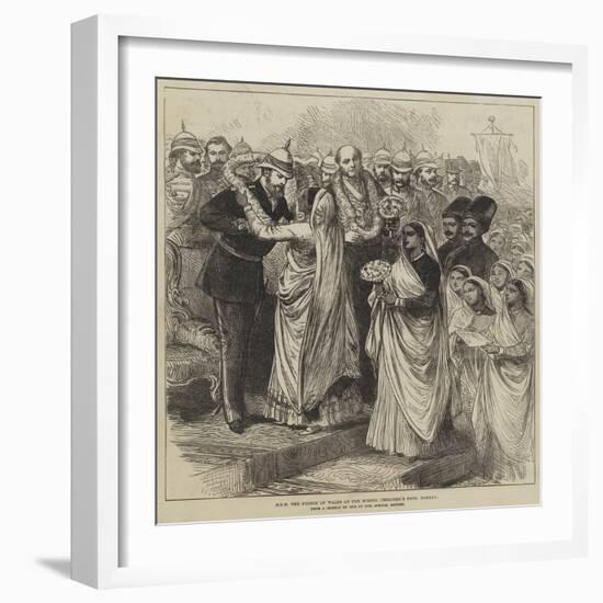 Hrh the Prince of Wales at the School Children's Fete, Bombay-null-Framed Giclee Print