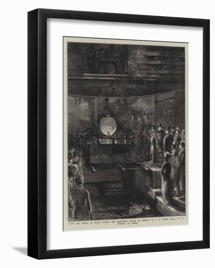 Hrh the Prince of Wales Casting the Equestrian Statue of Himself by J E Boehm-Sydney Prior Hall-Framed Giclee Print