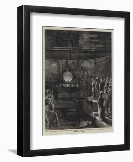 Hrh the Prince of Wales Casting the Equestrian Statue of Himself by J E Boehm-Sydney Prior Hall-Framed Premium Giclee Print