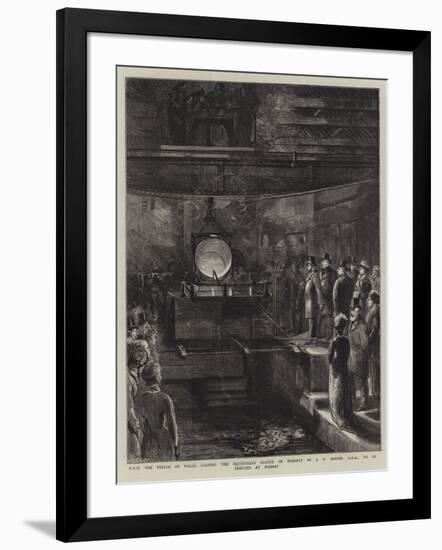 Hrh the Prince of Wales Casting the Equestrian Statue of Himself by J E Boehm-Sydney Prior Hall-Framed Giclee Print