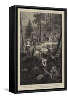 Hrh the Prince of Wales Deer-Stalking in the Highlands, the Rendezvous-Mihaly von Zichy-Framed Stretched Canvas