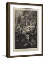 Hrh the Prince of Wales Deer-Stalking in the Highlands, the Rendezvous-Mihaly von Zichy-Framed Giclee Print