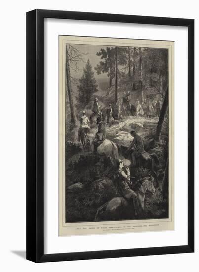 Hrh the Prince of Wales Deer-Stalking in the Highlands, the Rendezvous-Mihaly von Zichy-Framed Giclee Print