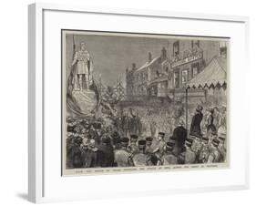 Hrh the Prince of Wales Unveiling the Statue of King Alfred the Great at Wantage-null-Framed Giclee Print