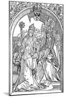 Hrotsvitha Presenting Her Book to the Emperor Otto I, 1501-Albrecht Dürer-Mounted Giclee Print