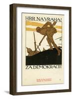 "Hrr Navraha!--Za Demokracii!", 1918-null-Framed Giclee Print