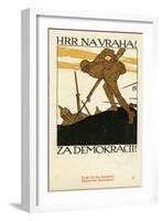 "Hrr Navraha!--Za Demokracii!", 1918-null-Framed Giclee Print