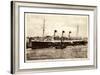 HSDG, Dampfschiff Cap Arcona Am Hafen, Schlepper-null-Framed Giclee Print