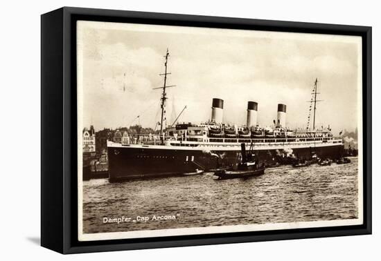 HSDG, Dampfschiff Cap Arcona Am Hafen, Schlepper-null-Framed Stretched Canvas