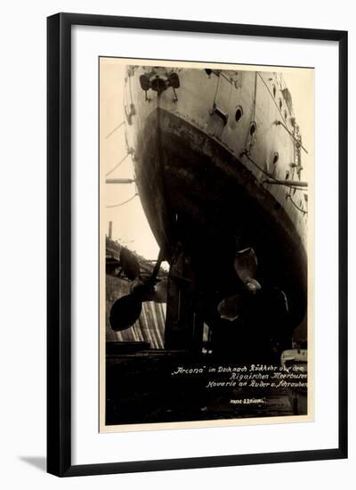 HSDG, Dampfschiff Cap Arcona Im Dock, Havarie, Werft-null-Framed Giclee Print