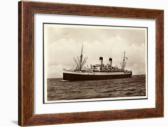 HSDG, Dampfschiff M.S. Monte Cervantes Auf Hoher See-null-Framed Giclee Print