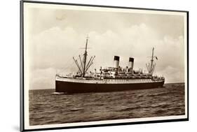 HSDG, Dampfschiff M.S. Monte Cervantes Auf Hoher See-null-Mounted Giclee Print