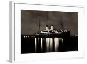 HSDG, Dampfschiff M.S. Monte Rosa Bei Nacht-null-Framed Giclee Print