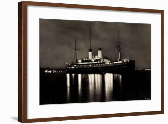 HSDG, Dampfschiff M.S. Monte Rosa Bei Nacht-null-Framed Giclee Print
