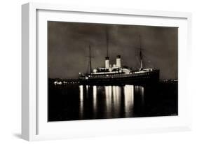 HSDG, Dampfschiff M.S. Monte Rosa Bei Nacht-null-Framed Giclee Print