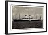 HSDG, M.S. Monte Olivia, Dampfschiff, Segelboote-null-Framed Giclee Print