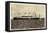 HSDG, M.S. Monte Sarmiento, Dampfschiff, Segelboote-null-Framed Stretched Canvas