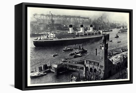 HSDG, Schnelldampfschiff Cap Arcona Am Hafen-null-Framed Stretched Canvas