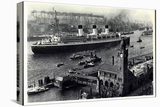 HSDG, Schnelldampfschiff Cap Arcona Am Hafen-null-Stretched Canvas