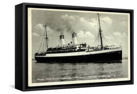 HSDG,Zweischrauben Motorschiff Monte Olivia, Dampfer-null-Framed Stretched Canvas