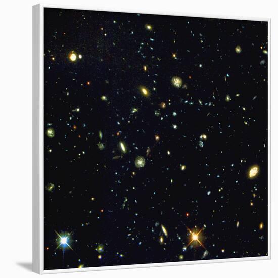 HST Deep-view of Several Very Distant Galaxies-null-Framed Photographic Print