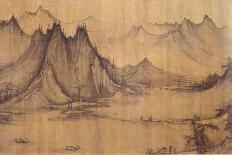 Fishing in Mountain Stream-Hsu Tao-Ning-Stretched Canvas