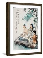 Hua Tuo Practising Acupuncture to Anaesthetise Patient-null-Framed Premium Giclee Print