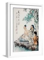 Hua Tuo Practising Acupuncture to Anaesthetise Patient-null-Framed Giclee Print