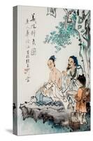 Hua Tuo Practising Acupuncture to Anaesthetise Patient-null-Stretched Canvas