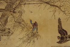 Eight Red-Crested Herons in a Pine Tree, 1754-Hua Yan-Giclee Print