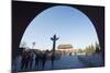 Huabiao Statue under Gate of Heavenly Peace Arch Between the Forbidden City and Tiananmen Square-Christian Kober-Mounted Photographic Print