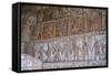 Huaca del Sol y de la Luna, precolombian (Moche) structure, polychrome friezes, Peru, South America-Peter Groenendijk-Framed Stretched Canvas