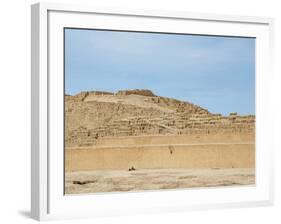 Huaca Pucllana Pyramid, Miraflores District, Lima, Peru, South America-Karol Kozlowski-Framed Photographic Print