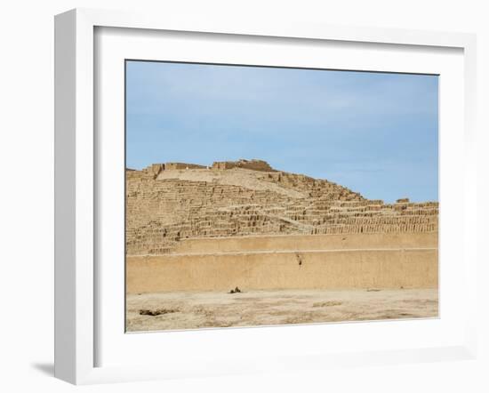 Huaca Pucllana Pyramid, Miraflores District, Lima, Peru, South America-Karol Kozlowski-Framed Photographic Print