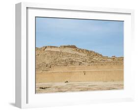 Huaca Pucllana Pyramid, Miraflores District, Lima, Peru, South America-Karol Kozlowski-Framed Photographic Print