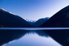 The Stunning Reflection of the Alps Mountain on the Lake after Sunset. St Arnaud, Nelson Lakes Nati-huafires-Photographic Print