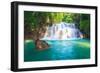 Huai Mae Khamin Waterfall-Tee Theerapol-Framed Photographic Print