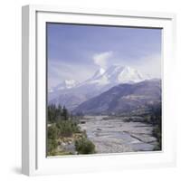 Huandoy, Huascaran and Alpamayo Mountains, Peru-null-Framed Photographic Print